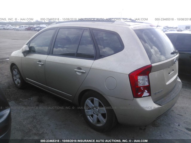 KNAFG525777088250 - 2007 KIA RONDO LX/EX GOLD photo 3