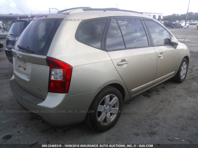 KNAFG525777088250 - 2007 KIA RONDO LX/EX GOLD photo 4