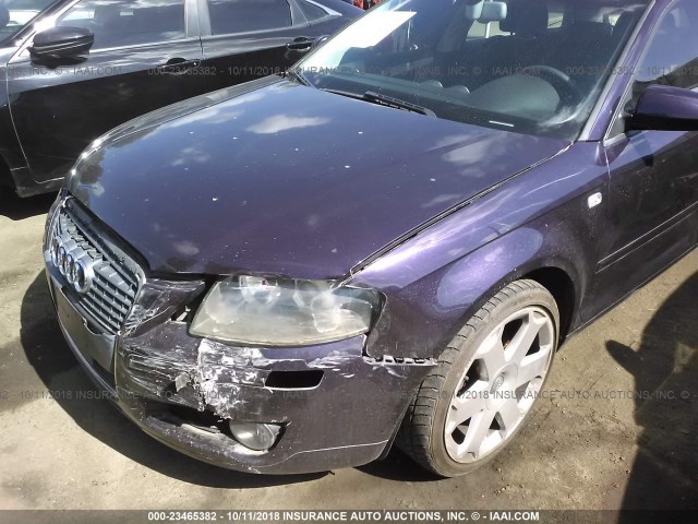 WAUMF78P26A003802 - 2006 AUDI A3 2.0 SPORT PURPLE photo 6