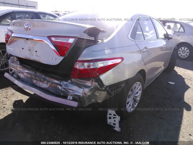 4T4BF1FK0FR496118 - 2015 TOYOTA CAMRY LE/XLE/SE/XSE BEIGE photo 4