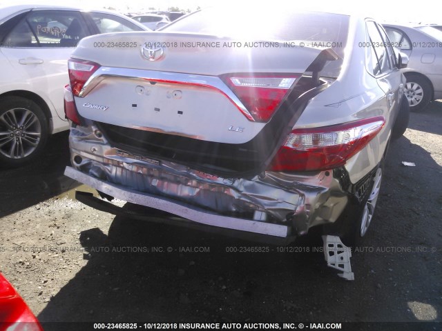 4T4BF1FK0FR496118 - 2015 TOYOTA CAMRY LE/XLE/SE/XSE BEIGE photo 6