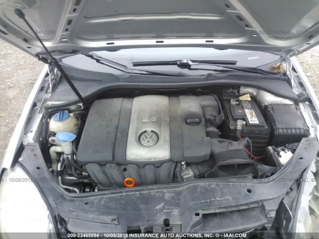 3VWEF71KX7M072325 - 2007 VOLKSWAGEN JETTA WOLFSBURG 银色 照片 10