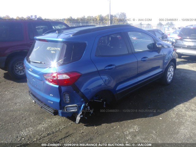 MAJ6P1UL2JC211755 - 2018 FORD ECOSPORT SE BLUE photo 4