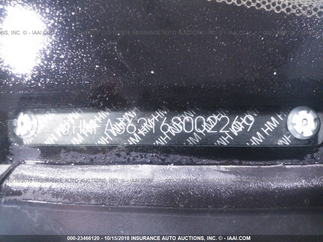 JHMFA36216S002269 - 2006 HONDA CIVIC HYBRID GRAY photo 9