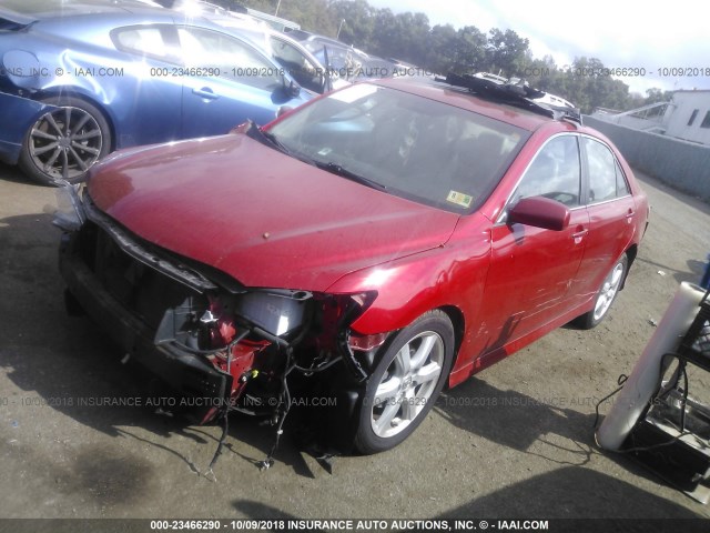 4T1BK46K67U006547 - 2007 TOYOTA CAMRY NEW GENERAT LE/XLE/SE RED photo 2