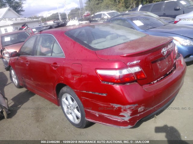 4T1BK46K67U006547 - 2007 TOYOTA CAMRY NEW GENERAT LE/XLE/SE RED photo 3