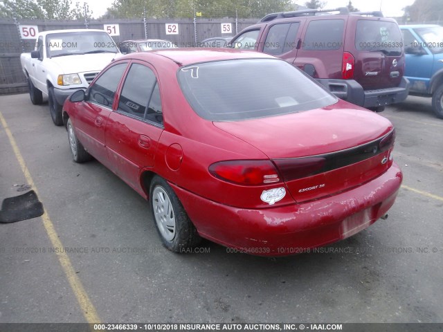 3FAFP13P91R161720 - 2001 FORD ESCORT RED photo 3