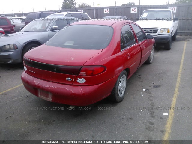 3FAFP13P91R161720 - 2001 FORD ESCORT RED photo 4