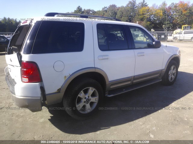 1FMZU74KX3UC66361 - 2003 FORD EXPLORER EDDIE BAUER WHITE photo 4