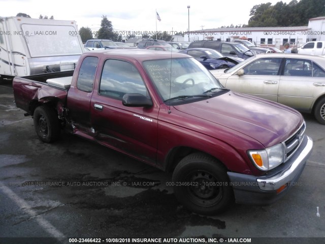 4TAVL52N1YZ585211 - 2000 TOYOTA TACOMA XTRACAB BURGUNDY photo 1