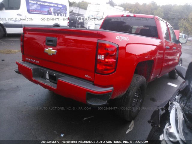 1GCVKPEC5GZ197863 - 2016 CHEVROLET SILVERADO K1500 CUSTOM RED photo 4