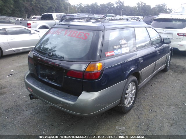 4S3BH665226662928 - 2002 SUBARU LEGACY OUTBACK Dark Blue photo 4