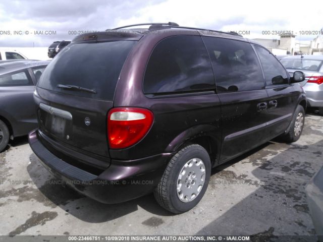 1C4GP45R84B505741 - 2004 CHRYSLER TOWN & COUNTRY  PURPLE photo 4