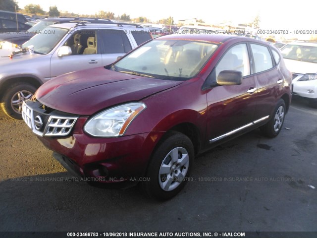 JN8AS5MT5DW032479 - 2013 NISSAN ROGUE S/SV MAROON photo 2