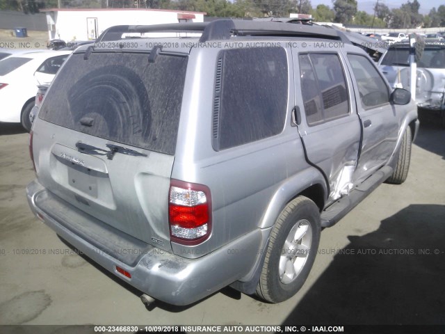 JN8DR09X33W711589 - 2003 NISSAN PATHFINDER LE/SE SILVER photo 4