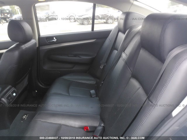 JN1DV6AR8BM651863 - 2011 INFINITI G25 BLUE photo 8