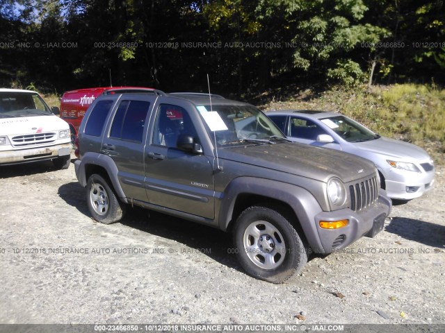 1J4GL48K84W234404 - 2004 JEEP LIBERTY SPORT GRAY photo 1