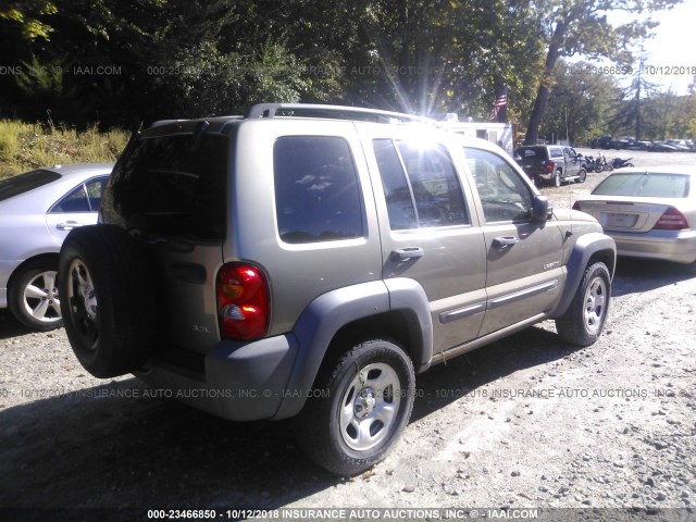 1J4GL48K84W234404 - 2004 JEEP LIBERTY SPORT GRAY photo 4