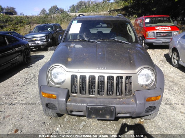 1J4GL48K84W234404 - 2004 JEEP LIBERTY SPORT GRAY photo 6