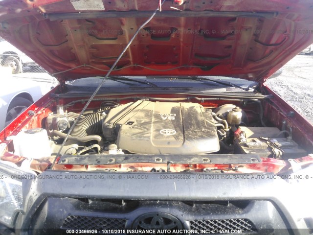 3TMLU4EN9DM130553 - 2013 TOYOTA TACOMA DOUBLE CAB 红色 照片 10