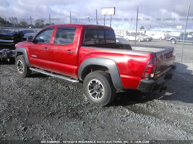 3TMLU4EN9DM130553 - 2013 TOYOTA TACOMA DOUBLE CAB 红色 照片 3