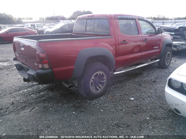 3TMLU4EN9DM130553 - 2013 TOYOTA TACOMA DOUBLE CAB 红色 照片 4