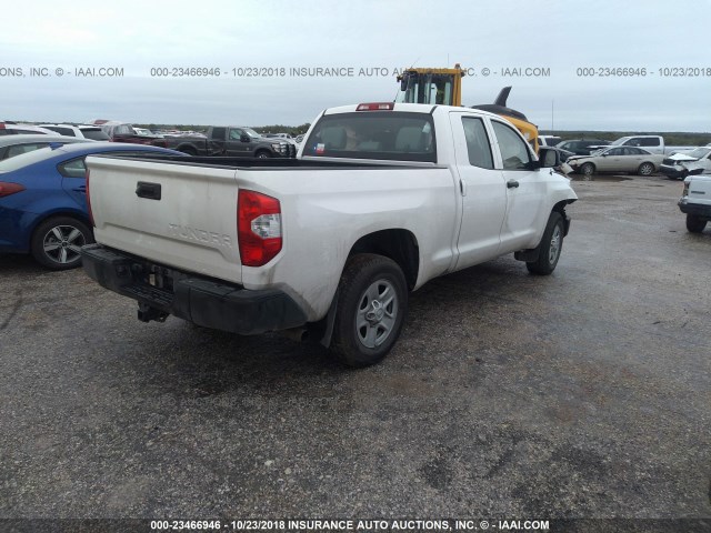 5TFRM5F13HX122685 - 2017 TOYOTA TUNDRA DOUBLE CAB SR/SR5 WHITE photo 4
