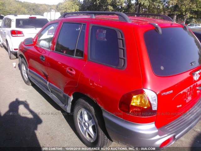 KM8SC73D23U473169 - 2003 HYUNDAI SANTA FE RED photo 3