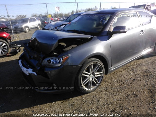 JTKJF5C78D3051428 - 2013 TOYOTA SCION TC GRAY photo 2