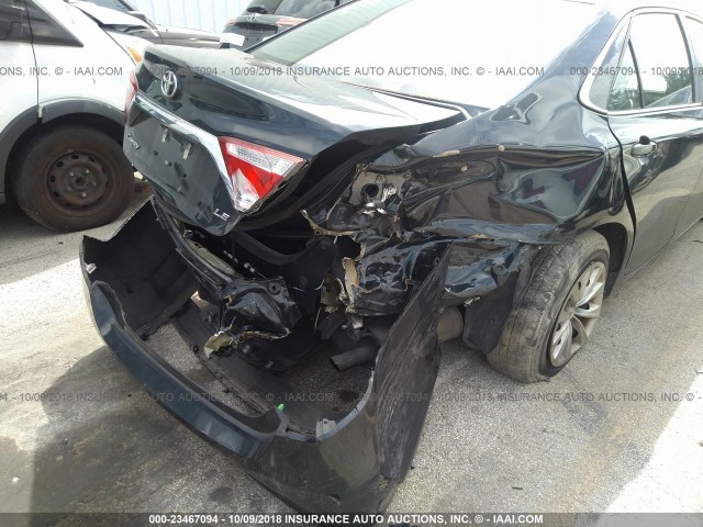 4T1BF1FK1FU933957 - 2015 TOYOTA CAMRY LE/XLE/SE/XSE Dark Blue photo 6