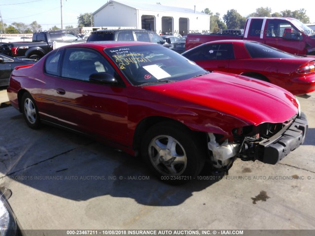 2G1WX15K229270998 - 2002 CHEVROLET MONTE CARLO SS RED photo 1