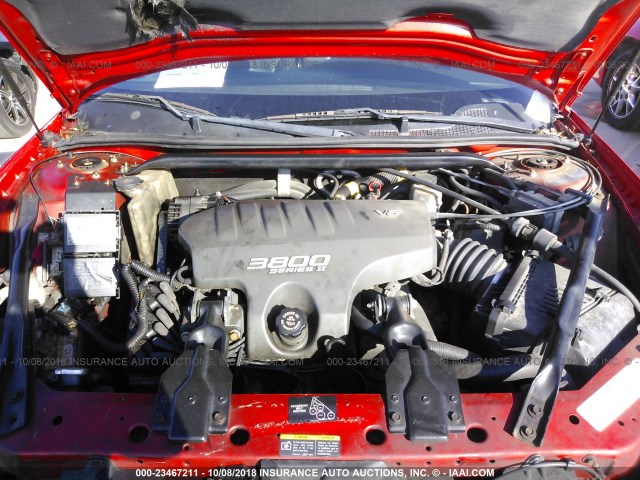 2G1WX15K229270998 - 2002 CHEVROLET MONTE CARLO SS 红色 照片 10