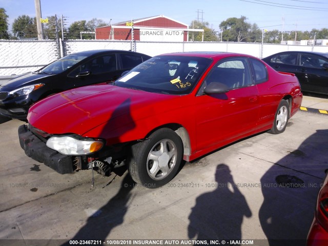 2G1WX15K229270998 - 2002 CHEVROLET MONTE CARLO SS 红色 照片 2