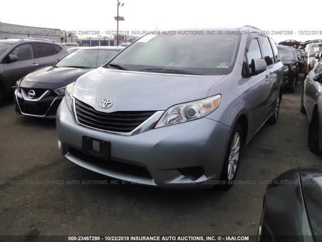 5TDJK3DC2CS041316 - 2012 TOYOTA SIENNA LE SILVER photo 2