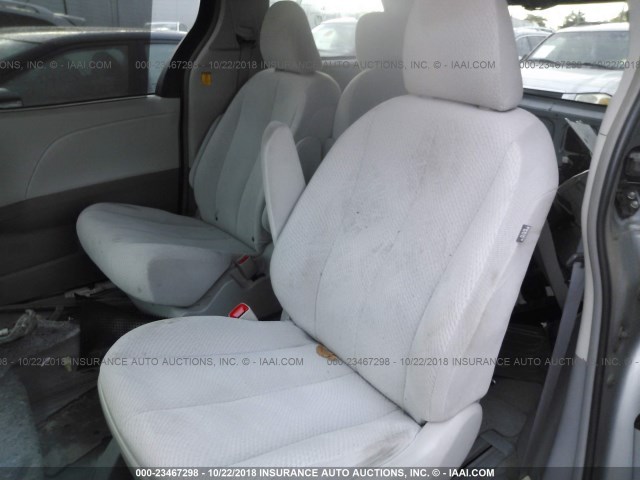 5TDJK3DC2CS041316 - 2012 TOYOTA SIENNA LE SILVER photo 8