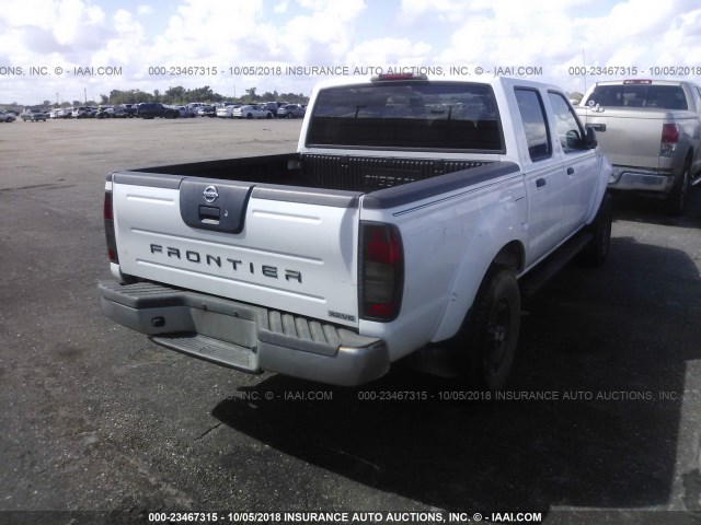 1N6ED27T64C451974 - 2004 NISSAN FRONTIER CREW CAB XE V6 WHITE photo 4
