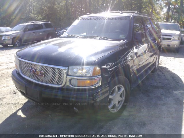 1GKFK66UX5J253611 - 2005 GMC YUKON XL DENALI BLACK photo 2