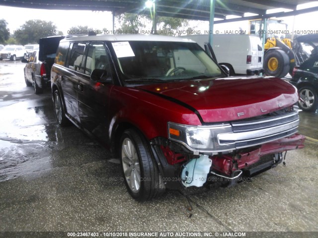 2FMGK5C89DBD39010 - 2013 FORD FLEX SEL RED photo 1