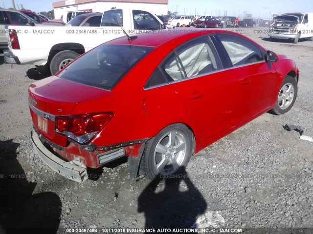 1G1PC5SB1E7256463 - 2014 CHEVROLET CRUZE LT RED photo 4