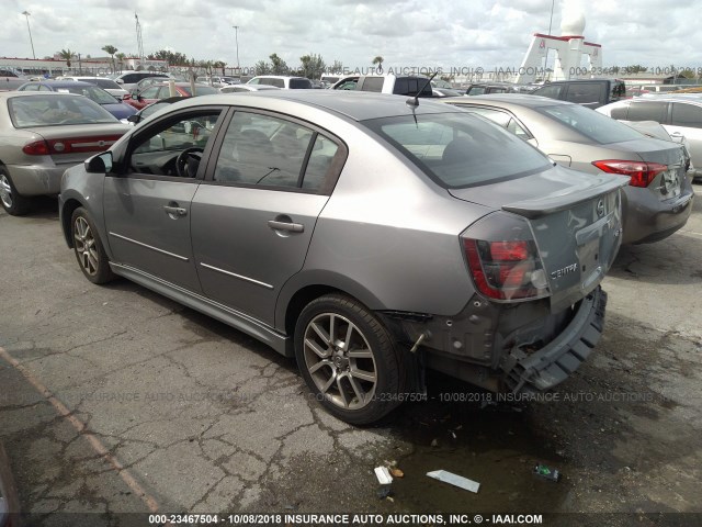 3N1BB61E37L703298 - 2007 NISSAN SENTRA SE-R GRAY photo 3