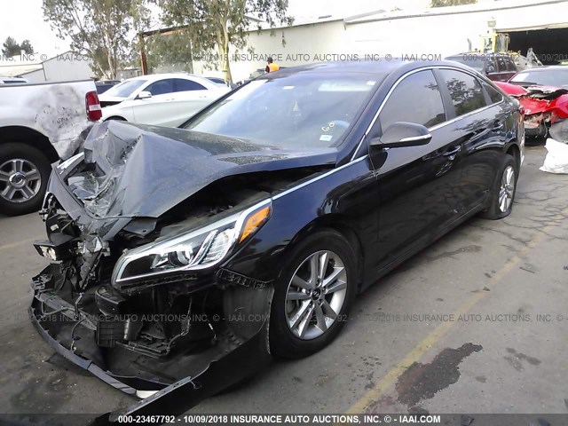 5NPE24AA0GH425102 - 2016 HYUNDAI SONATA ECO BLACK photo 2