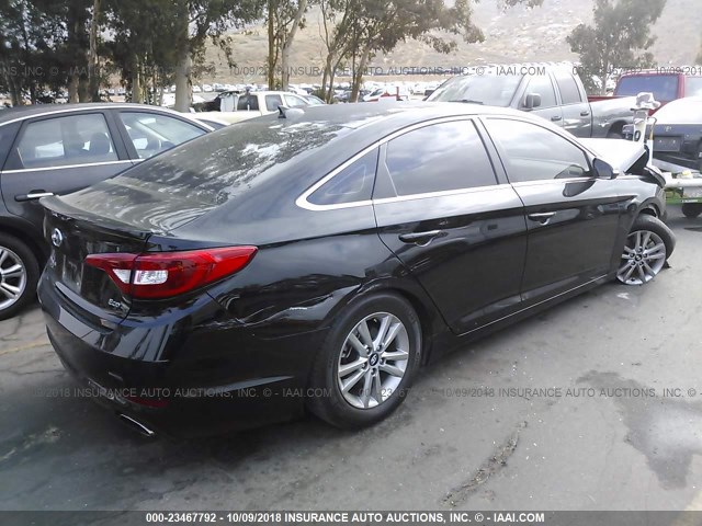 5NPE24AA0GH425102 - 2016 HYUNDAI SONATA ECO BLACK photo 4