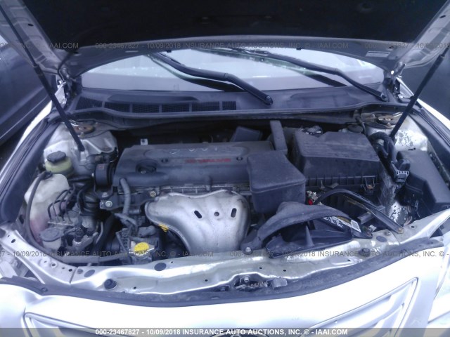 4T1BE46K99U305654 - 2009 TOYOTA CAMRY SE/LE/XLE SILVER photo 10
