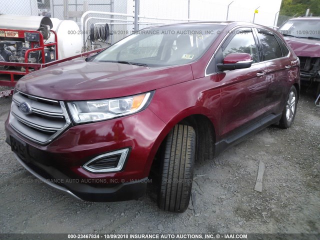 2FMPK3K83GBB49102 - 2016 FORD EDGE TITANIUM BURGUNDY photo 2