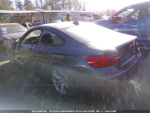 WBA3N7C59EK220762 - 2014 BMW 428 I GRAY photo 3