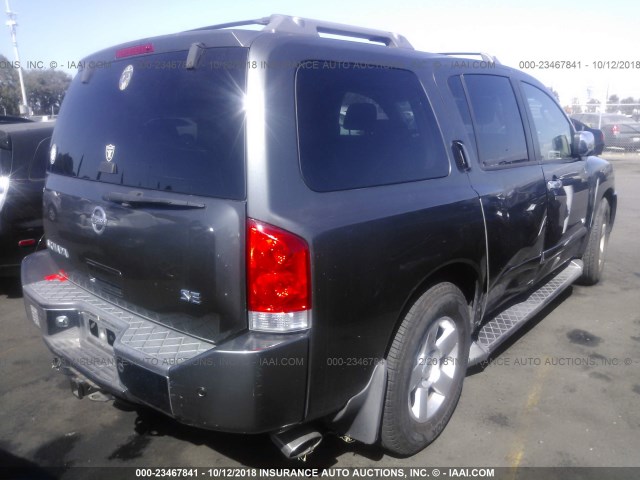 5N1AA08A65N737613 - 2005 NISSAN ARMADA SE/LE GRAY photo 4