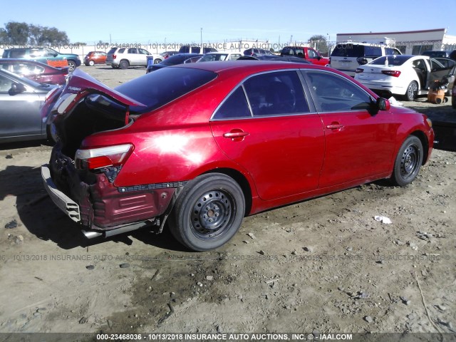 JTNBB46K373034604 - 2007 TOYOTA CAMRY NEW GENERAT HYBRID RED photo 4