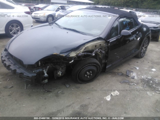 4A37L5EF7BE006333 - 2011 MITSUBISHI ECLIPSE SPYDER GS BLACK photo 2