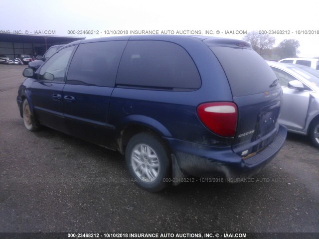 1B4GP44312B546168 - 2002 DODGE GRAND CARAVAN SPORT BLUE photo 3