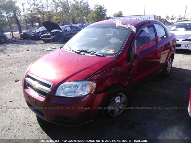 KL1TD56E79B350770 - 2009 CHEVROLET AVEO LS/LT Қызыл фото 2